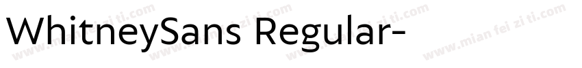 WhitneySans Regular字体转换